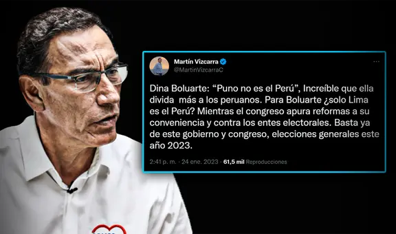 Martín Vizcarra critica frase "Puno no es el Perú" de Dina Boluarte: "¿Solo Lima es el Perú?"