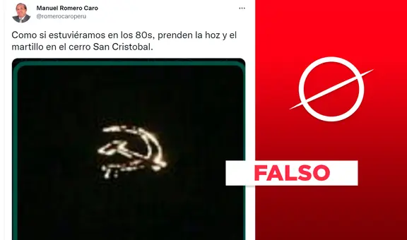 No, foto de hoz y martillo no fue tomada en el Cerro San Cristóbal, Lima