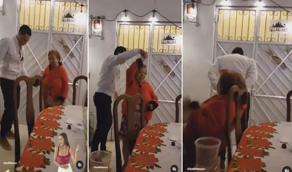 Quiso bailar con la abuela de su novia, pero mujer cae al piso en una vuelta