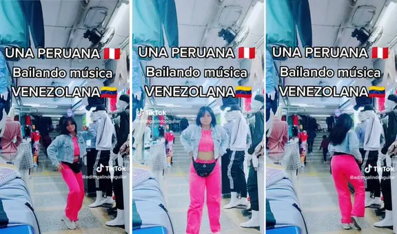 Peruana se roba el show al bailar música venezolana en Gamarra y deja en shock a usuarios
