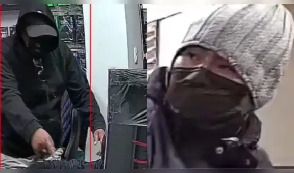 Estos son los asaltantes que  desvalijaron tienda en Puno