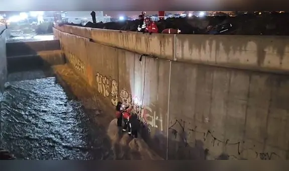 Dos personas quedaron atrapadas en una torrentera en Arequipa en medio de intensa lluvia