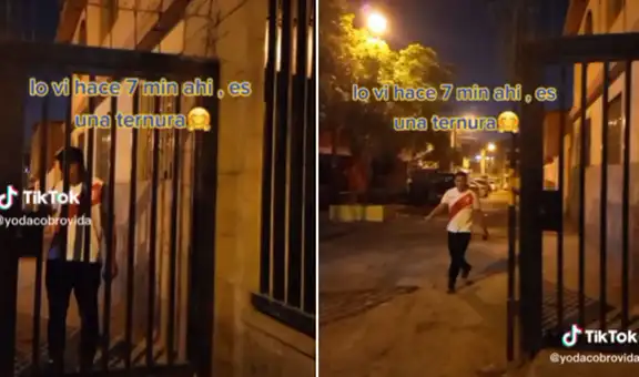 Intenta abrir una pequeña reja para entrar a su casa y no se da cuenta de que tenía la puerta abierta
