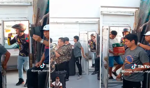 Motorizado salsero: lo envían a dejar un delivery a una fiesta y termina bailando con la orquesta