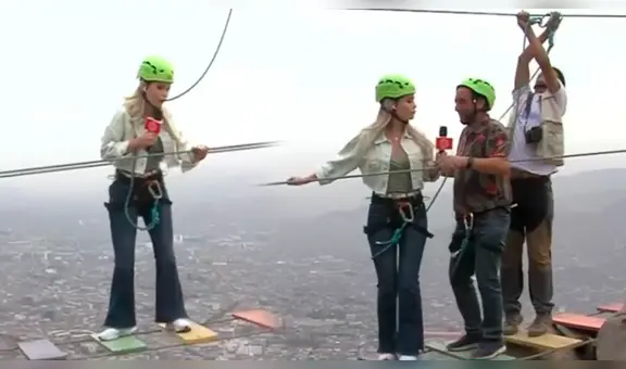 Brunella molesta con compañeros de "América hoy" por mandarla a cumplir reto de altura: "Da miedo"