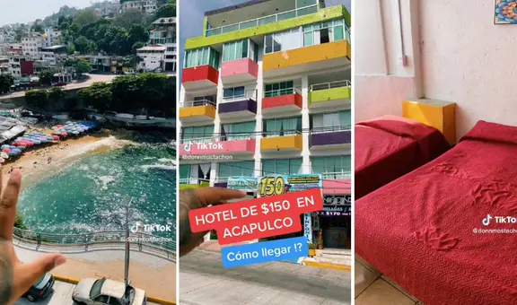 Joven muestra cómo se ve el hotel más barato que hay en Acapulco y los usuarios no lo pueden creer