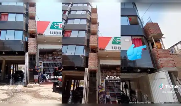 Joven muestra la construcción del edificio 'más delgado' de Lima: “La criollada no tiene límites”