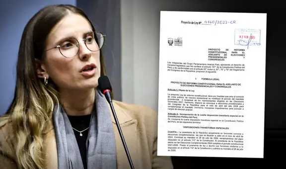 Adriana Tudela presenta proyecto de adelanto de elecciones generales complementarias para abril 2024