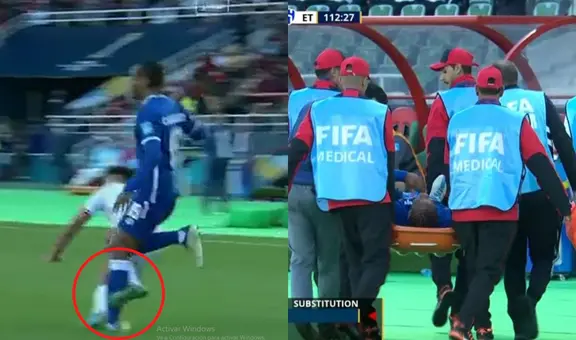 André Carrillo se retiró en camilla tras dura lesión en el Mundial de Clubes