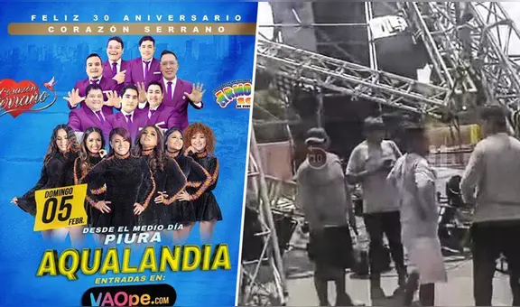 Piura: escenario de Corazón Serrano y Armonía 10 se desplomó