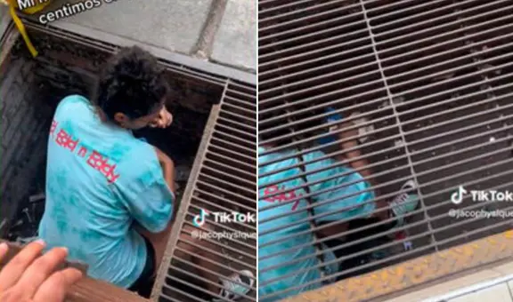 Peruana abre una reja en el piso de Gamarra para recoger 50 céntimos que se le cayeron: “Plata es plata”