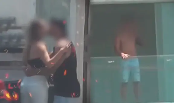 Integrante de "EEG" es captado por cámaras de "Amor y fuego" besando a una "reina"