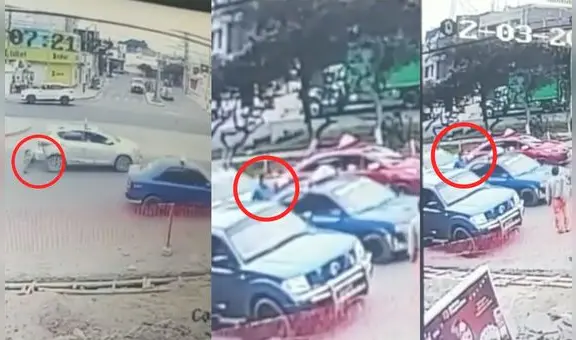 Sujeto chocó un auto y arrolló a su conductor, que había bajado para ver los daños