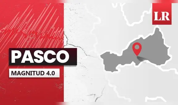 Temblor de magnitud 4.0 se sintió en Pasco hoy, según IGP