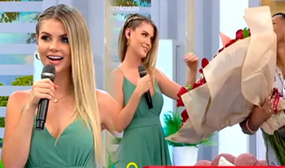 Brunella recibe tierno regalo de Richard Acuña tras un mes de casados: "Hasta viejitos y arrugados"