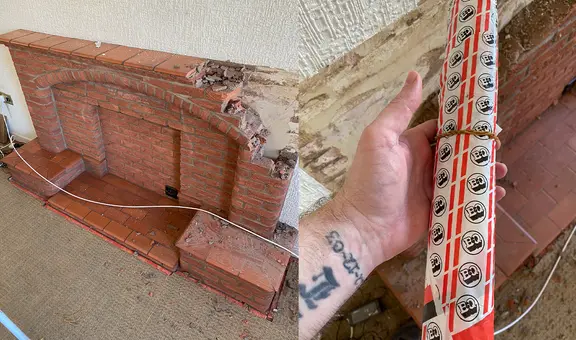 Hallan paquete oculto de antiguo dueño mientras refaccionaban su nueva casa