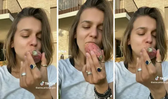 Extranjera se come una tuna sin pelar y usuarios no lo puede creer: "¿Y las espinas?"