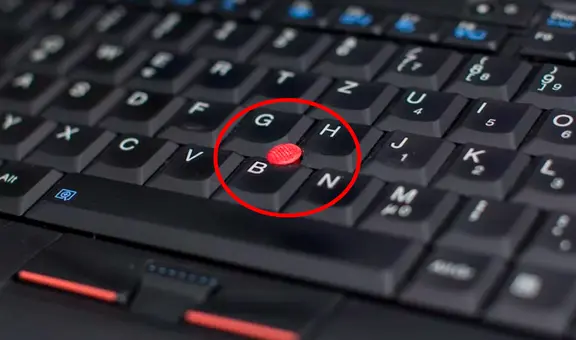 ¿Qué es el punto rojo que se encuentra en el teclado de muchas laptops y para qué sirve?