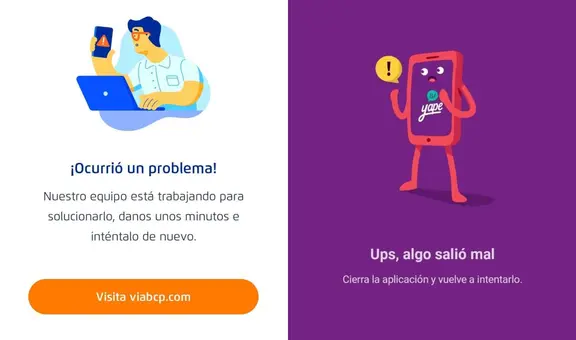 Yape y BCP: usuarios reportan la caída de los aplicativos