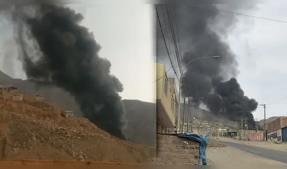 Huarochirí: se registra un incendio en fábrica de Jicamarca