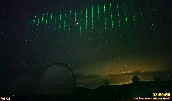Confirman que unos rayos láser vistos en Hawái provienen del espacio