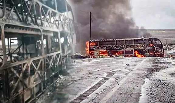 Incendian bus interprovincial y caseta de control durante enfrentamientos en Apurímac