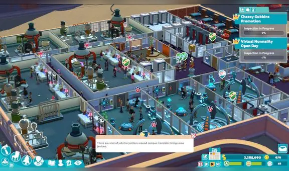 Steam regala Two Point Campus, un juego de gestión de universidades por todo el fin de semana