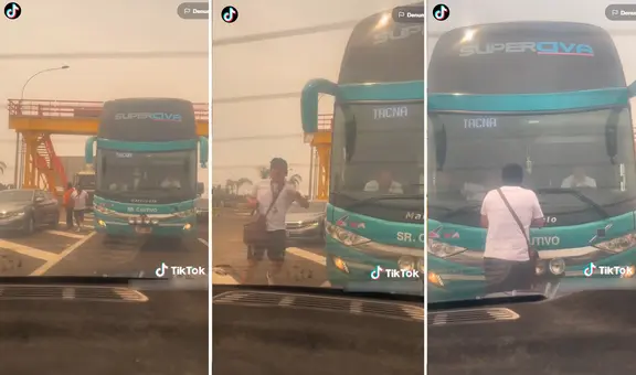 Joven corre, se para frente a bus de Civa y ruega para que lo dejen subir: así reaccionó el chofer