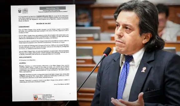 Congreso: Edward Málaga busca reconocer a Vargas Llosa por ingreso a Academia Francesa