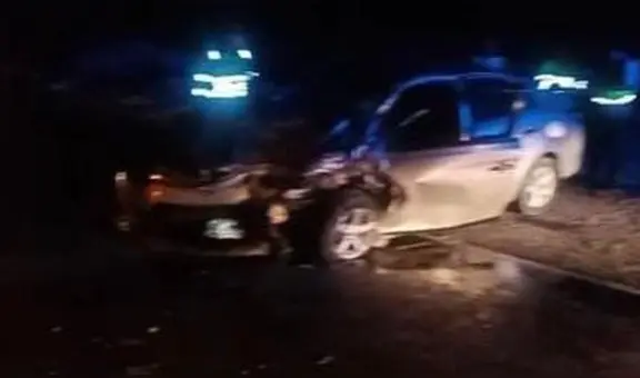 Familia se salva de morir tras violento choque con auto conducido por sujeto en estado etílico