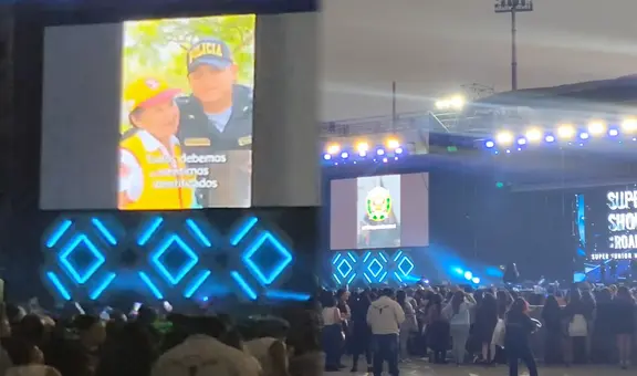 Super Junior en Lima: fanáticos reportaron imágenes de la PNP en pantallas del concierto