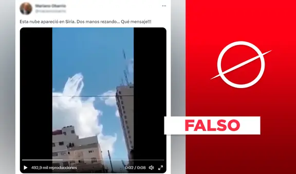 No, imágenes de nubes en forma de manos rezando en Siria tras el terremoto no son reales