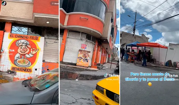 ¡Emprendedor con mente de tiburón! Le clausuran chicharronería y abre un puesto ambulante al frente