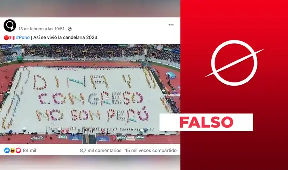 Esta foto no fue tomada durante las festividades de la Virgen de la Candelaria en el 2023