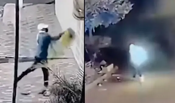 Vándalo se prende fuego a sí mismo cuando intentaba quemar un negocio en Colombia