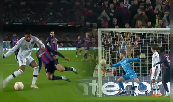 Marcos Alonso puso el 1-0 de Barcelona sobre el United, pero Rashford lo empató en 2 minutos