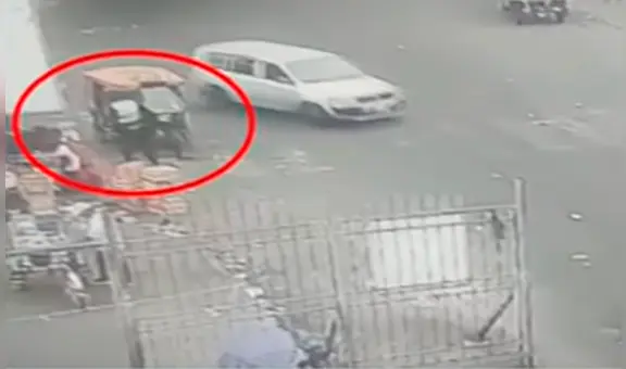 La Victoria: policía fue arrollado por unos delincuentes en mototaxi