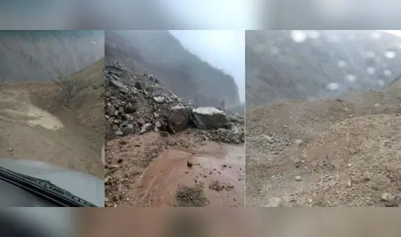 Áncash: huaico por las constantes lluvias bloquea la carretera a Huari y Huayllampampa