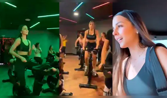 Luciana Fuster se luce entrenando en el gimnasio junto a otras candidatas del Miss Perú 2023