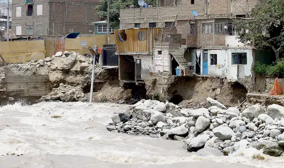 En Lima, 1.200 viviendas están en riesgo por desbordes de ríos