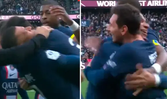 Kylian Mbappé y su emotivo abrazo con Messi tras el triunfo agónico de PSG sobre el Lille