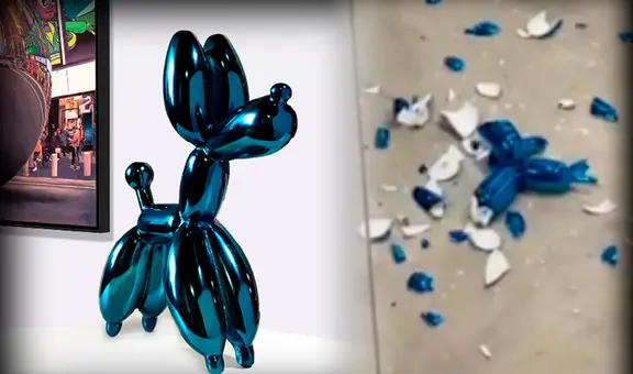 Mujer rompe por accidente escultura valorada en $42.000 del artista Koons en feria de arte