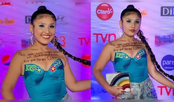 Milena Warthon: ¿qué frase lució orgullosa en el pecho para el Festival de Viña del Mar?