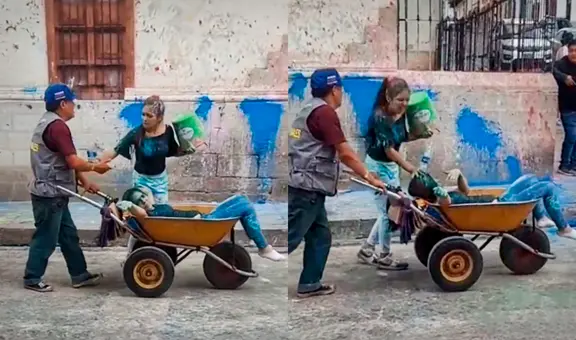 “¡Échate, caramba, no te levantes!”: mujeres son captadas retirándose del carnaval en Cajamarca