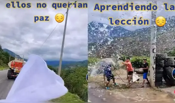 "Ellos no querían paz": motociclista termina mojado en su viaje rumbo al carnaval de Cajamarca