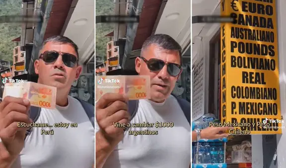 Argentino visita el Perú, pero cuando quiere cambiar su billete queda atónito con lo que vio