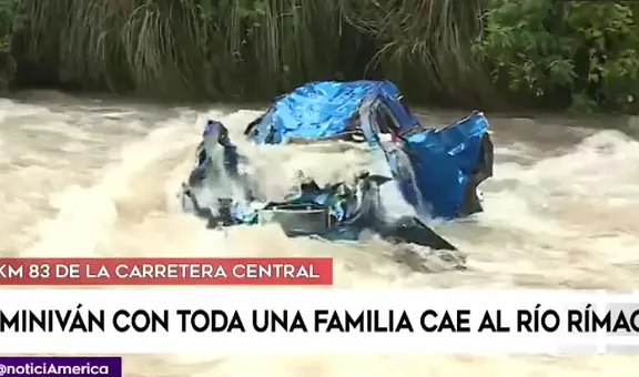 Huarochirí: minivan que transportaba a familia cayó al río Rímac