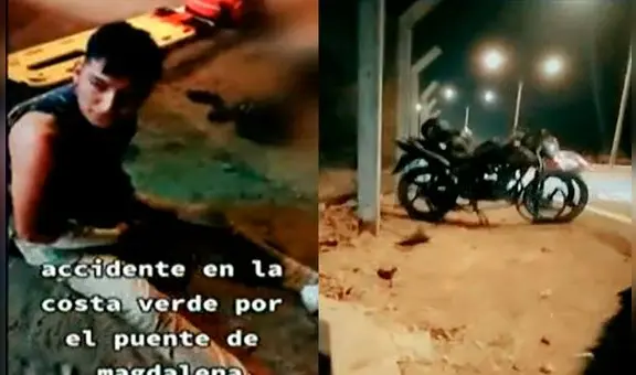Callao: joven universitaria queda gravemente herida tras accidente en moto en la Costa Verde