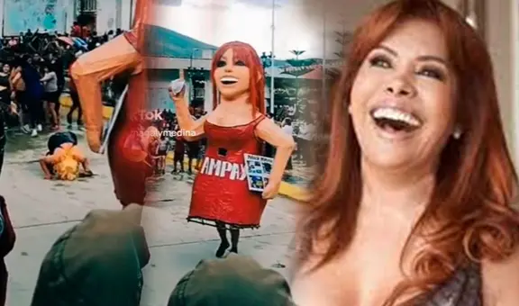Muñeco gigante de Magaly se luce en pasacalle del carnaval de Cajamarca: "¡La reina de la TV!"