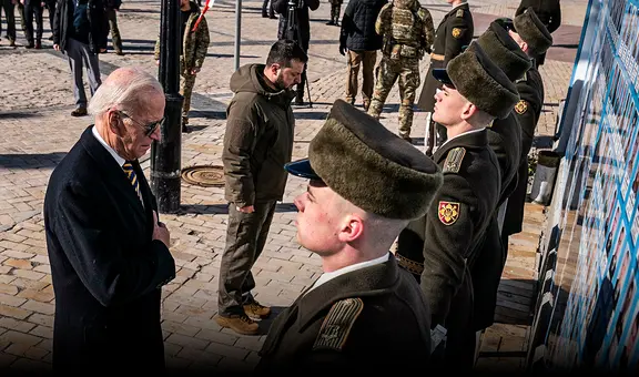 Biden se reúne con Zelenski en Kiev y anuncia ayuda adicional de US$500 millones a Ucrania